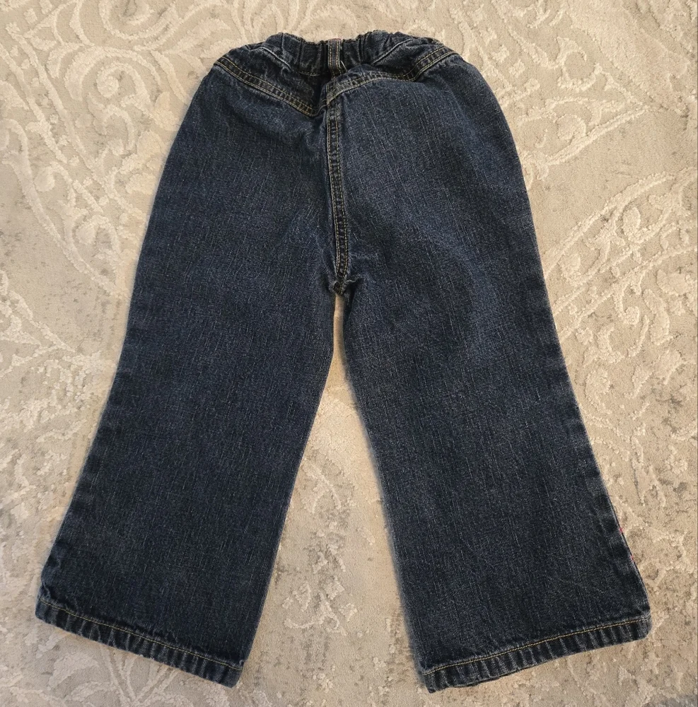 Gymboree Y2k Denim Jeans with Heart Embroidery